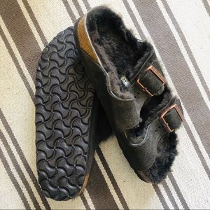 Birkenstock Arizona Shearling two-strap